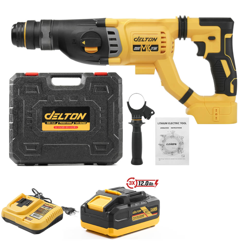 สว่านโรตารี่ไร้สาย (พร้อมแบตเตอรี่) DELTON รุ่น DXR-X10 TURBO FORCE 20V 12AH
